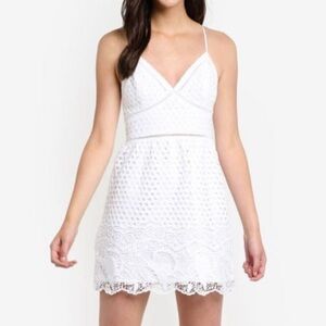 Abercrombie & Fitch White Lace Mini Dress — Size Small